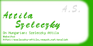 attila szeleczky business card